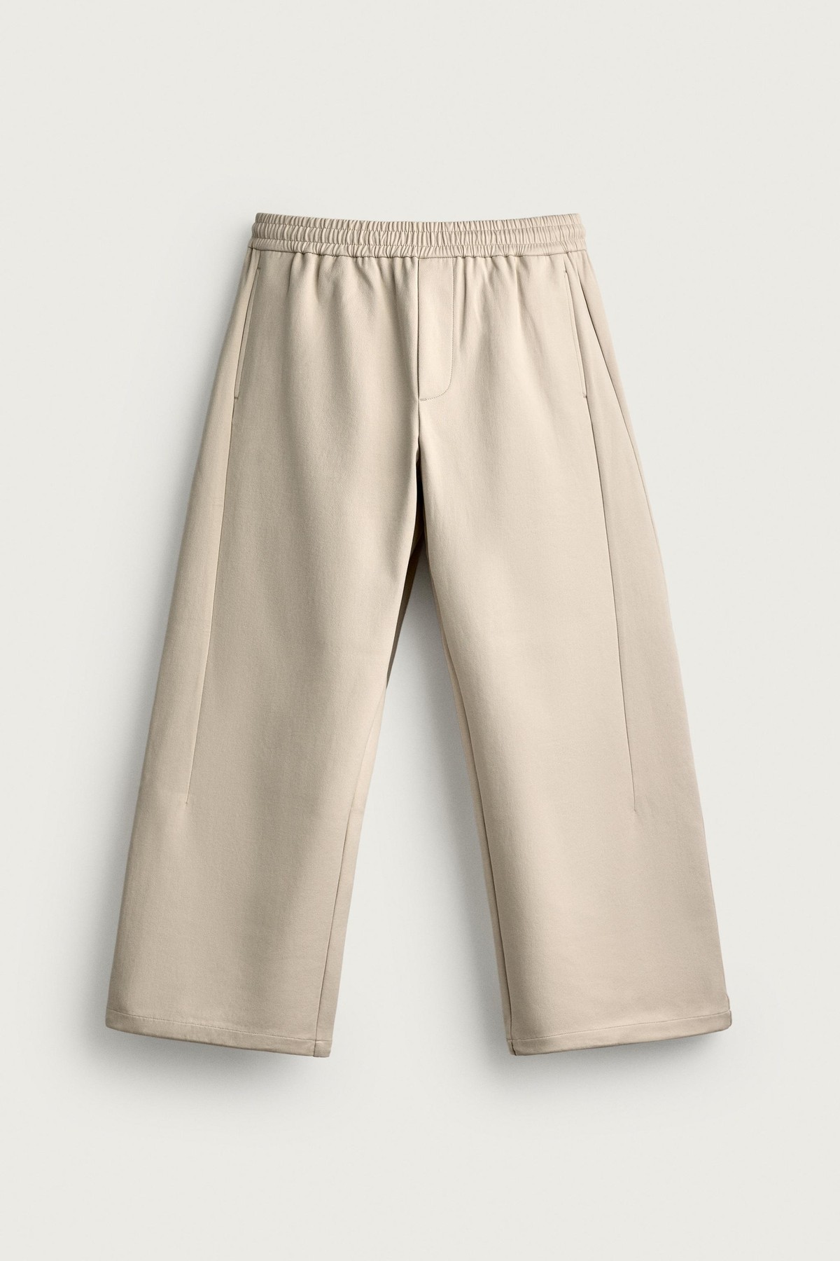 자라 테크니컬 와이드 팬츠 1437/313/075 ECRU / BEIGE