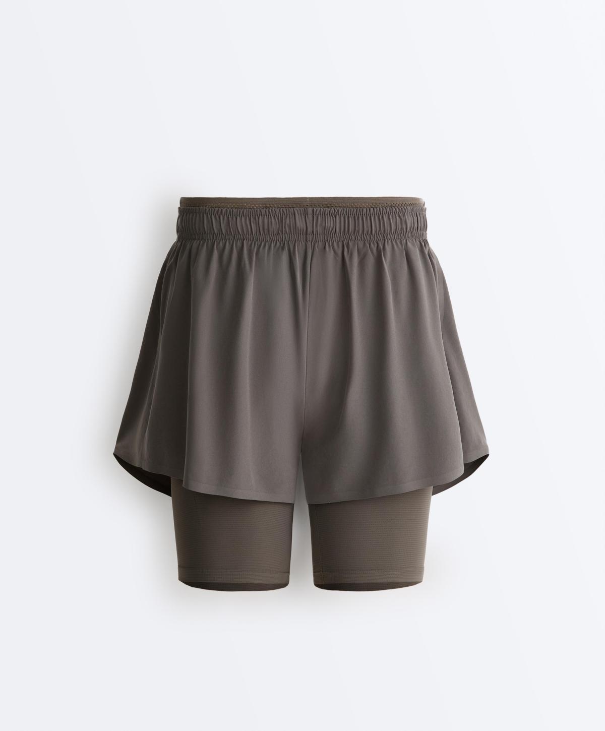 오이쇼 2-in-1 테크니컬 반바지 5559/208/038 CHARCOAL GREY