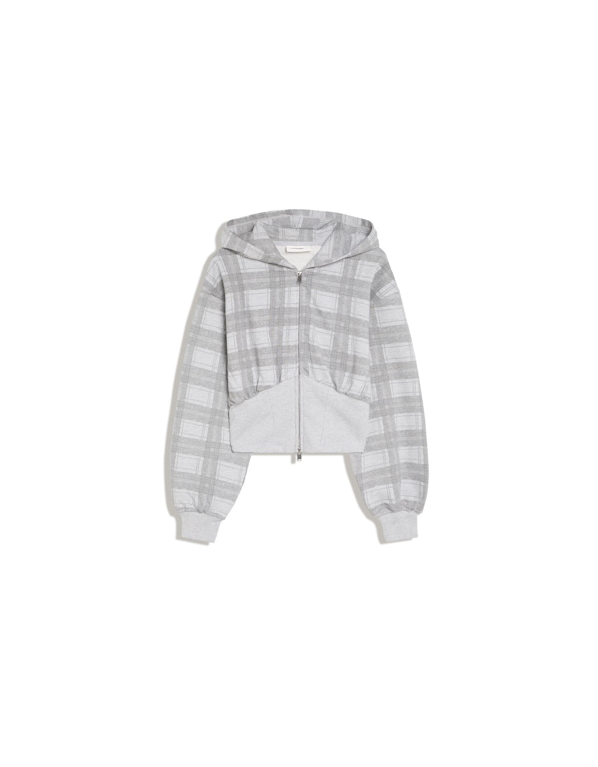버쉬카 체크 크롭 집업 후디 3880/700 GREY