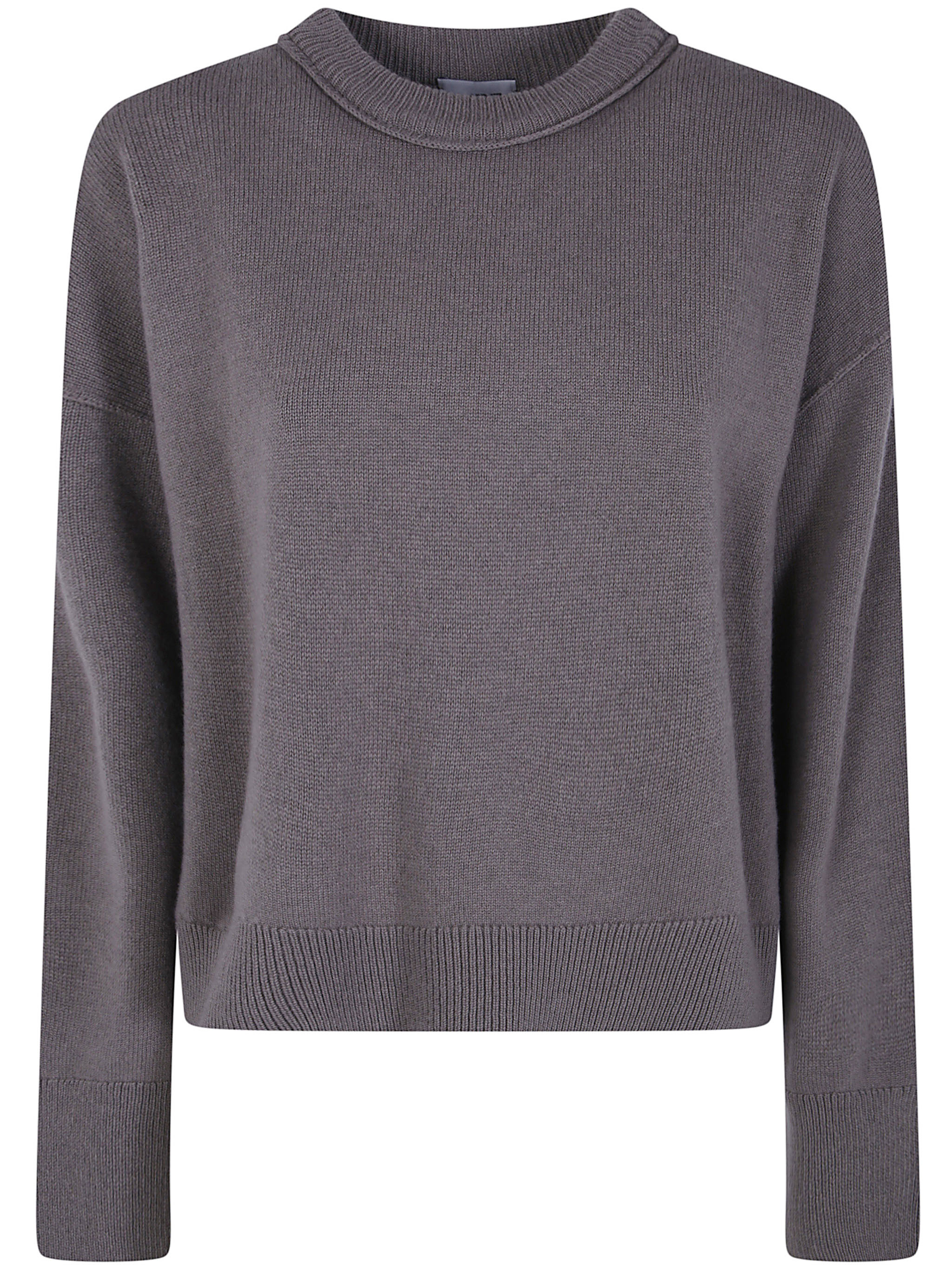 엠알지 ROUND NECK knitted 오버사이즈 크롭 니트 여성 그레이 26FW FW260182MOD1115