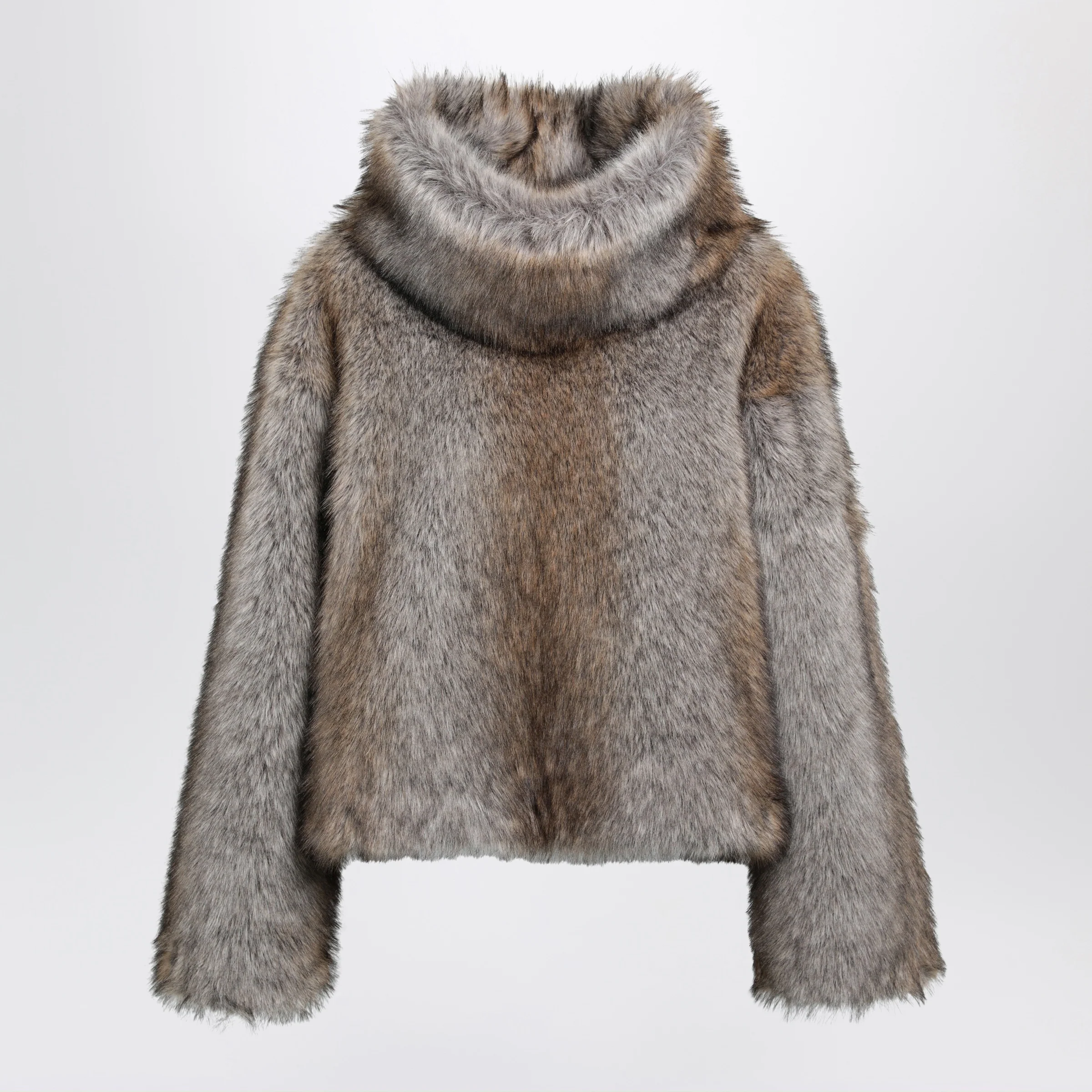 비 앤 꾸뛰르 Brigitte poncho wolf faux 자켓 여성 멀티 26FW FW26BRI03EFWO