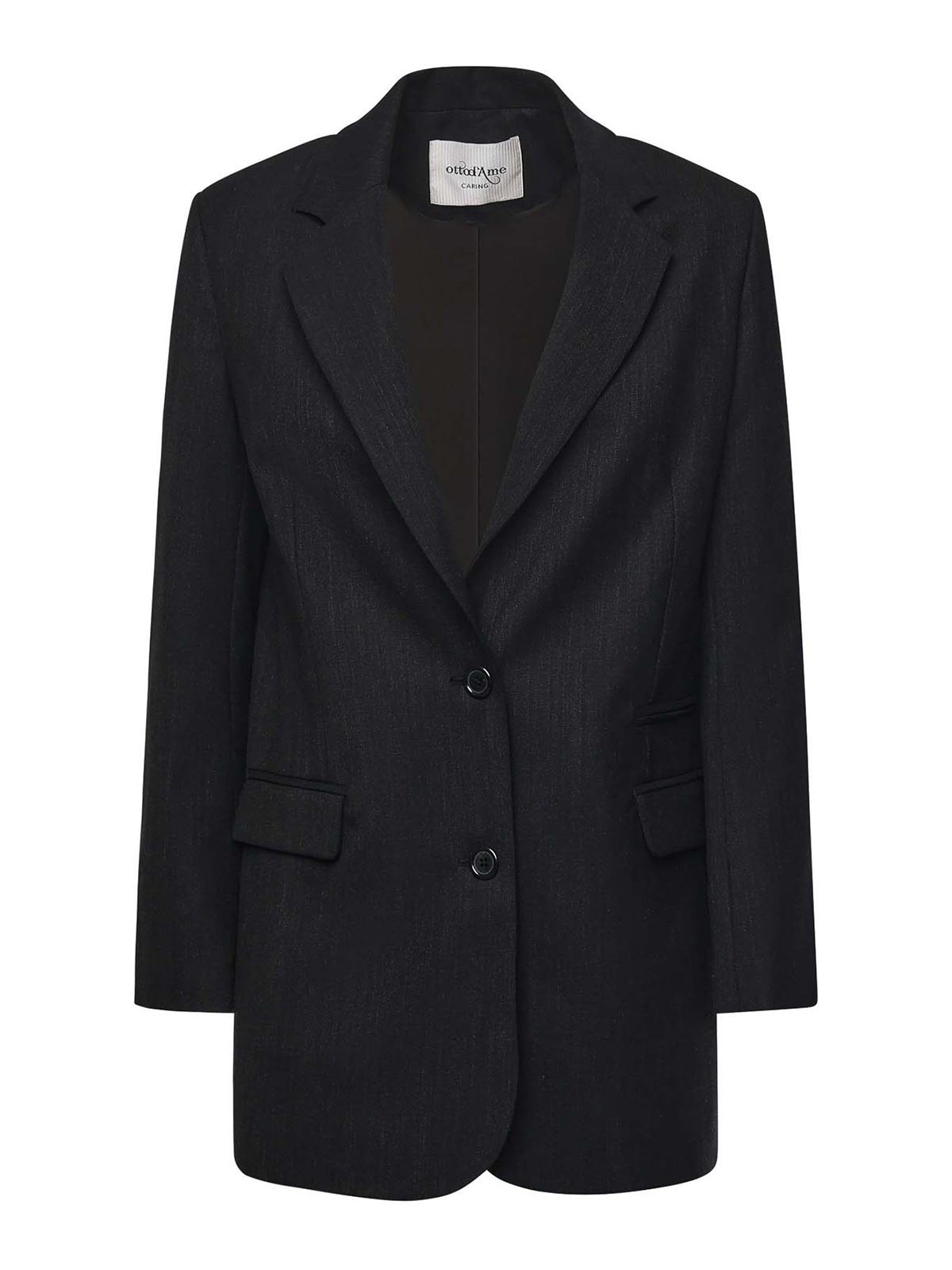 오트오다메 Single-Breasted Blend suit 블레이저 여성 블랙 25FW DG6162LAVAGNA