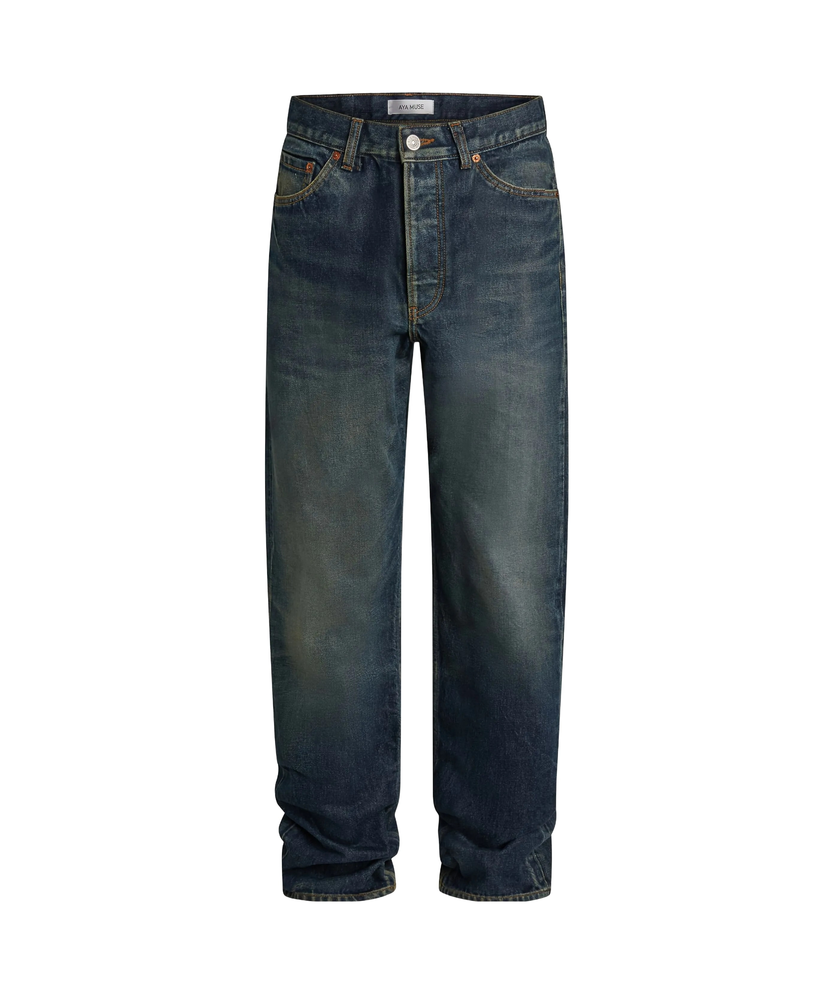에아 무세 진 데님 팬츠 여성 블루 25FW AMBR2539GREENWASH