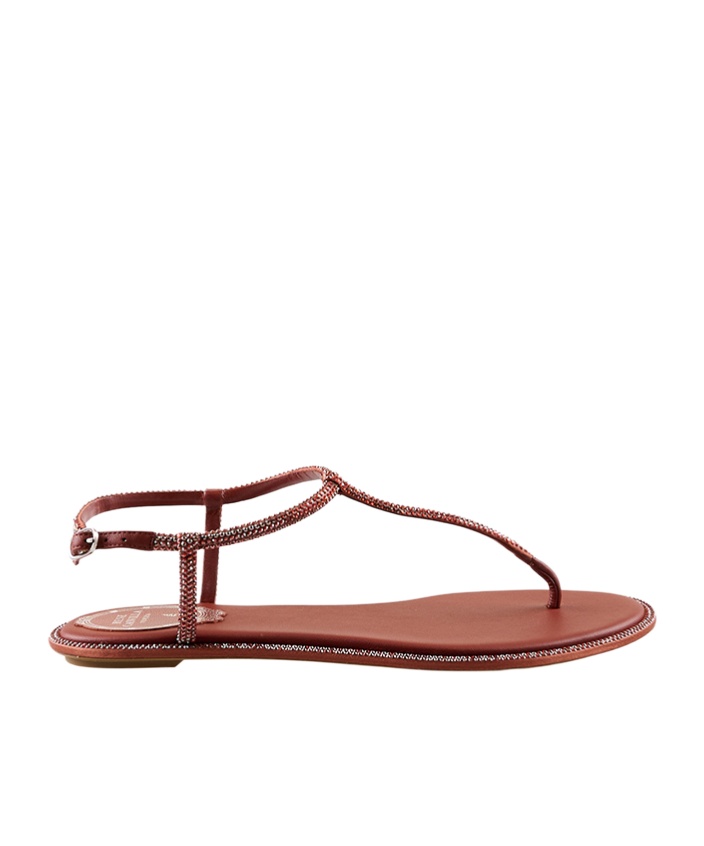 르네 카오빌라 플랫 샌들 여성 브라운 26SS C11574010R001Y338