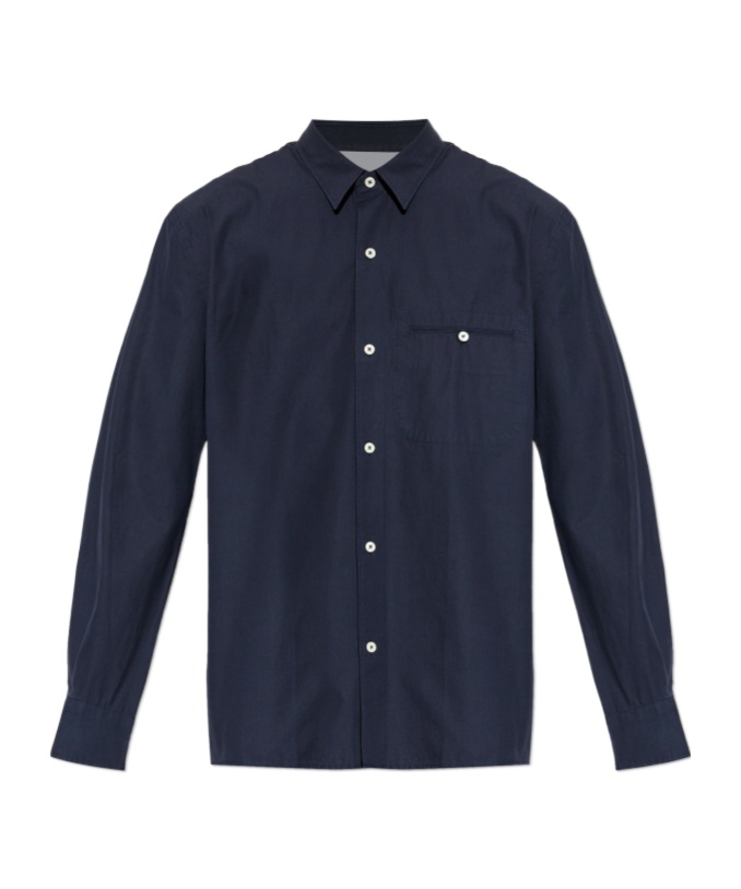 오프이치네 제네라레 긴팔 셔츠 남성 블루 26SS S26MSHI001PREDARKNAVY