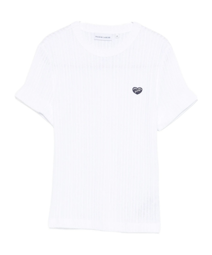 마이손 라비체 티셔츠 여성 화이트 26SS ZWPLELOCOEURWHITE