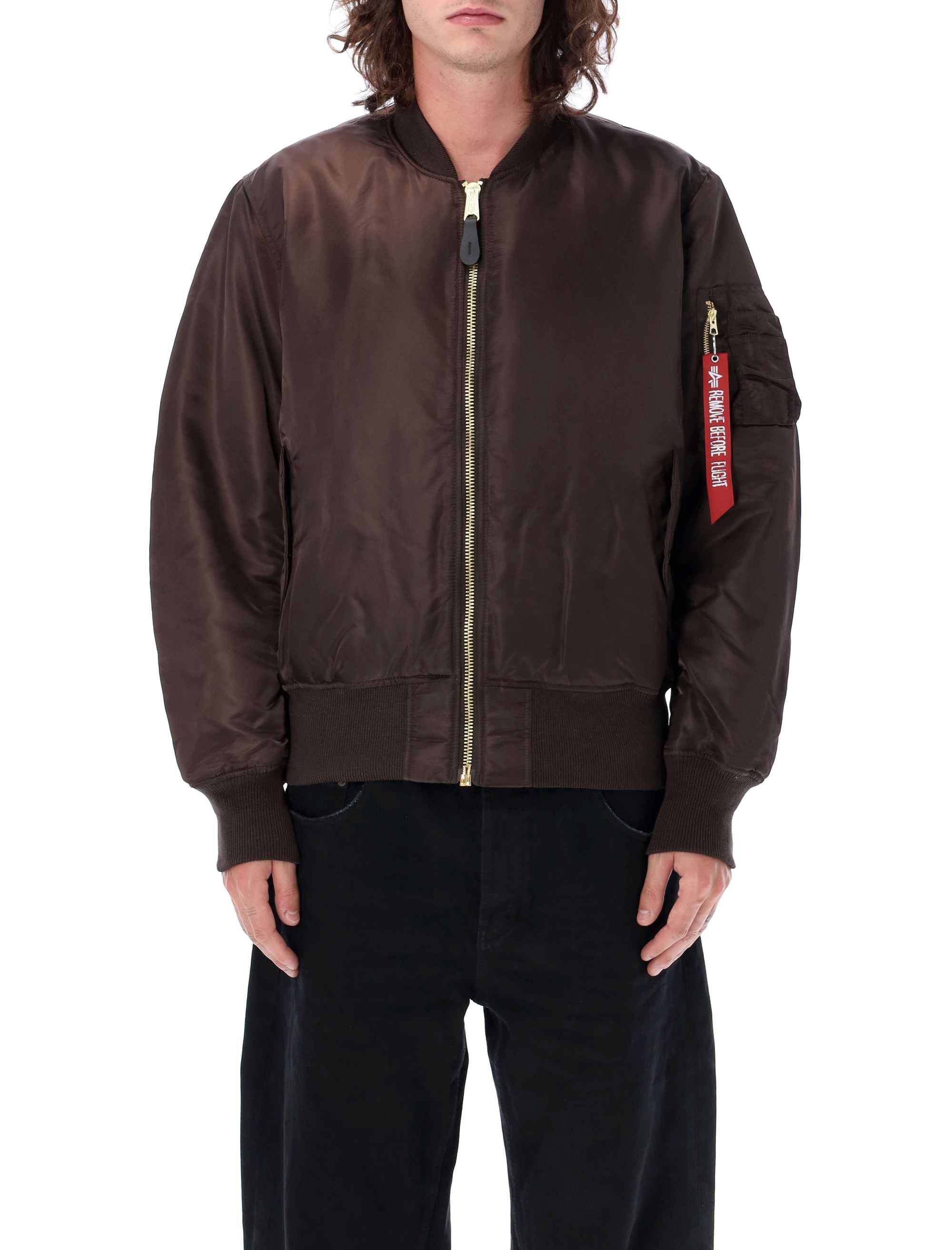 알파 인더스트리 MA-1 reversible bomber 봄버 남성 브라운 25FW 100101696