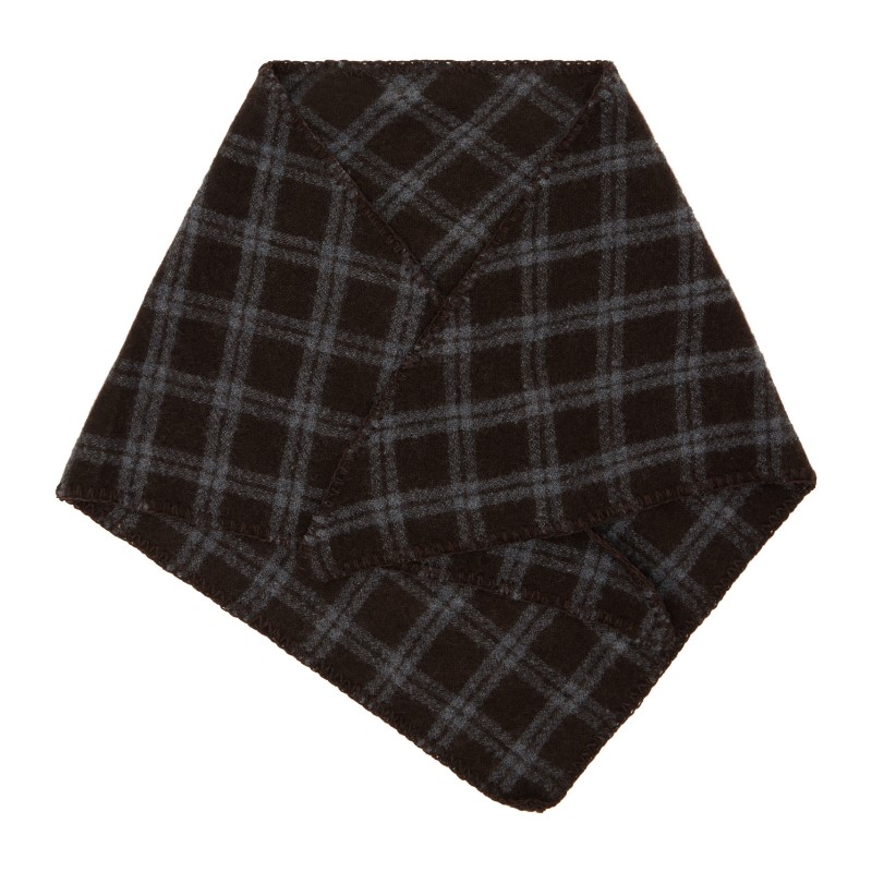 엠에프펜 브라운 &amp; 그레이 트라이앵글 스카프 A326-033 Brown Grey Check
