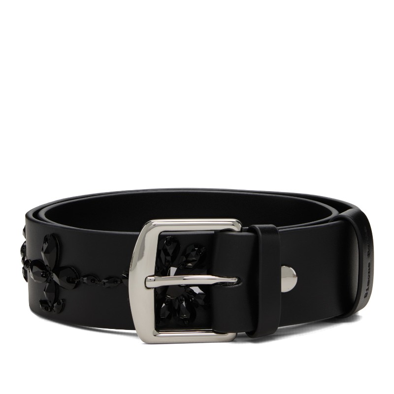 시몬로샤 블랙 가죽 벨트 BBELT3B-M 0835 BLACK/JET