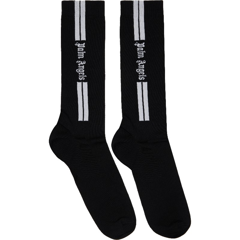 팜엔젤스 블랙 클래식 로고 트랙 양말 PMRA00DF25FAB0011003 BLACK/OFF WHITE