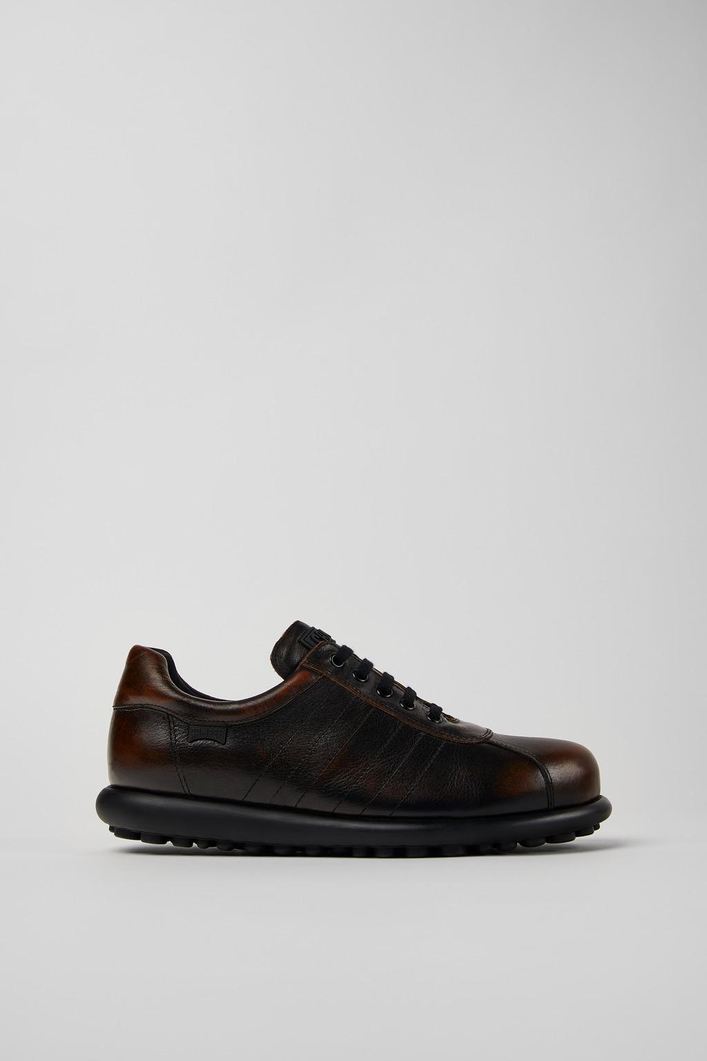 캠퍼 블랙 브라운 레더 스니커즈 남성 Pelotas 16002-323 MULTICOLOR
