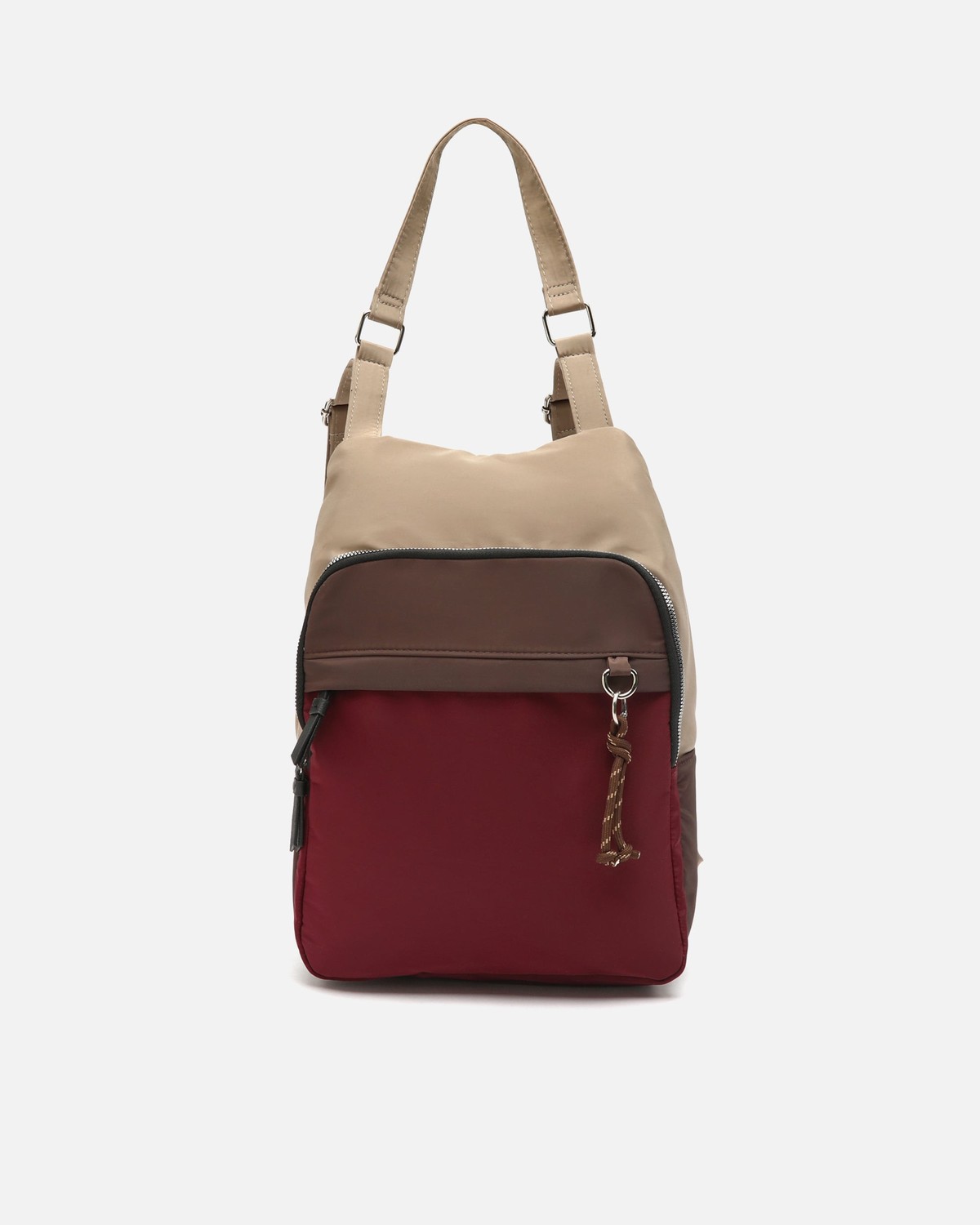 미사코 컬러블록 나일론 캐주얼 백팩 Bristol-5200246169010 BURGUNDY