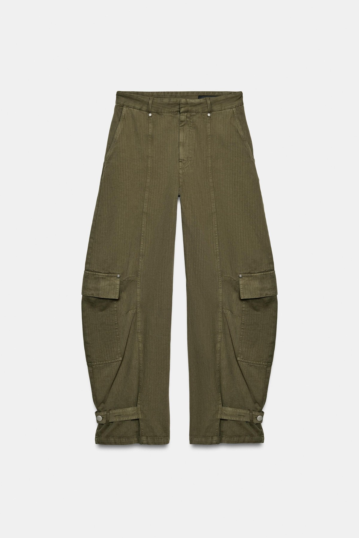 자라 배럴핏 카고 면 팬츠 0340/249/505 KHAKI