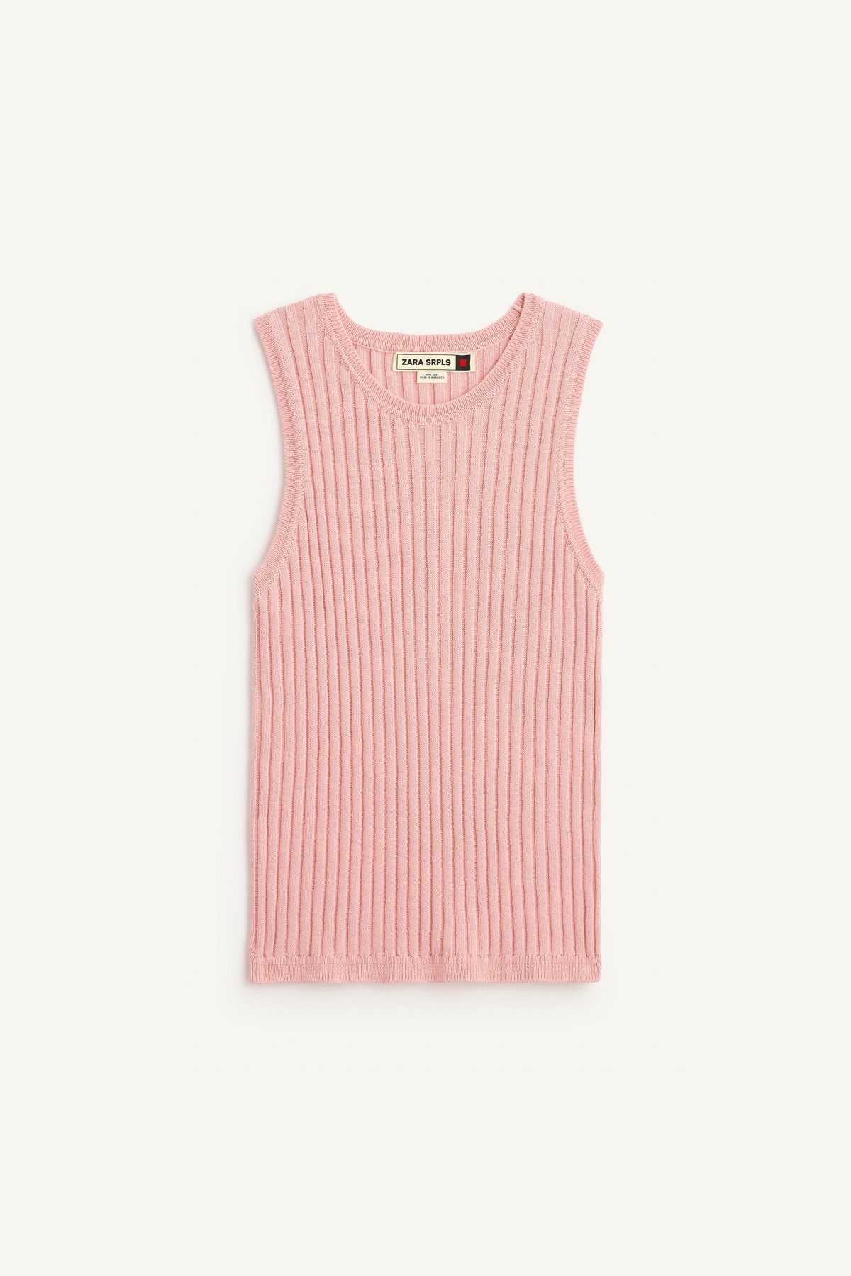 자라 슬림핏 골지 니트 민소매 탱크탑 3003/001/621 PASTEL PINK