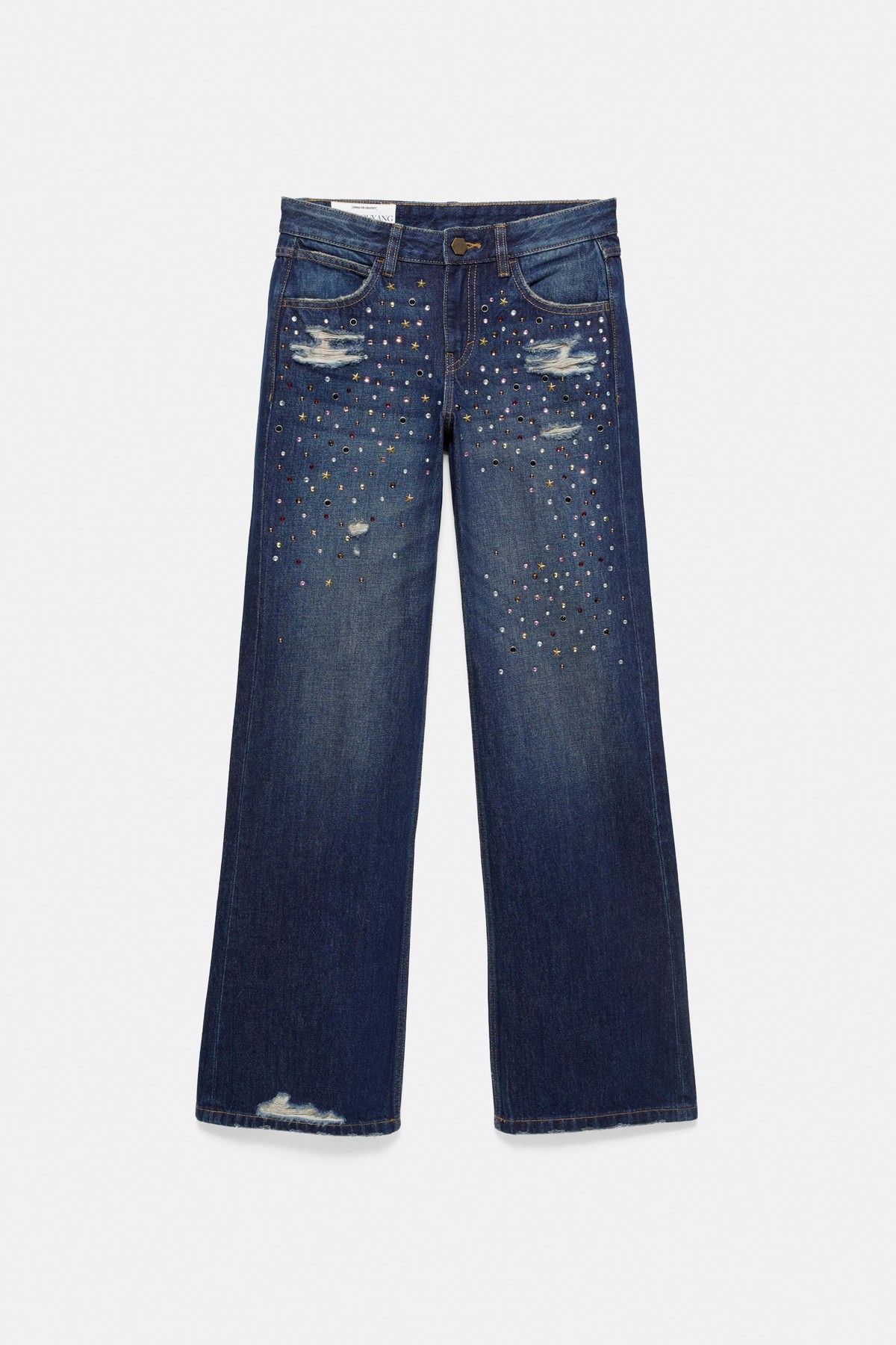 풀앤베어 라인스톤 부츠컷 청바지 7660/325 DARK BLUE