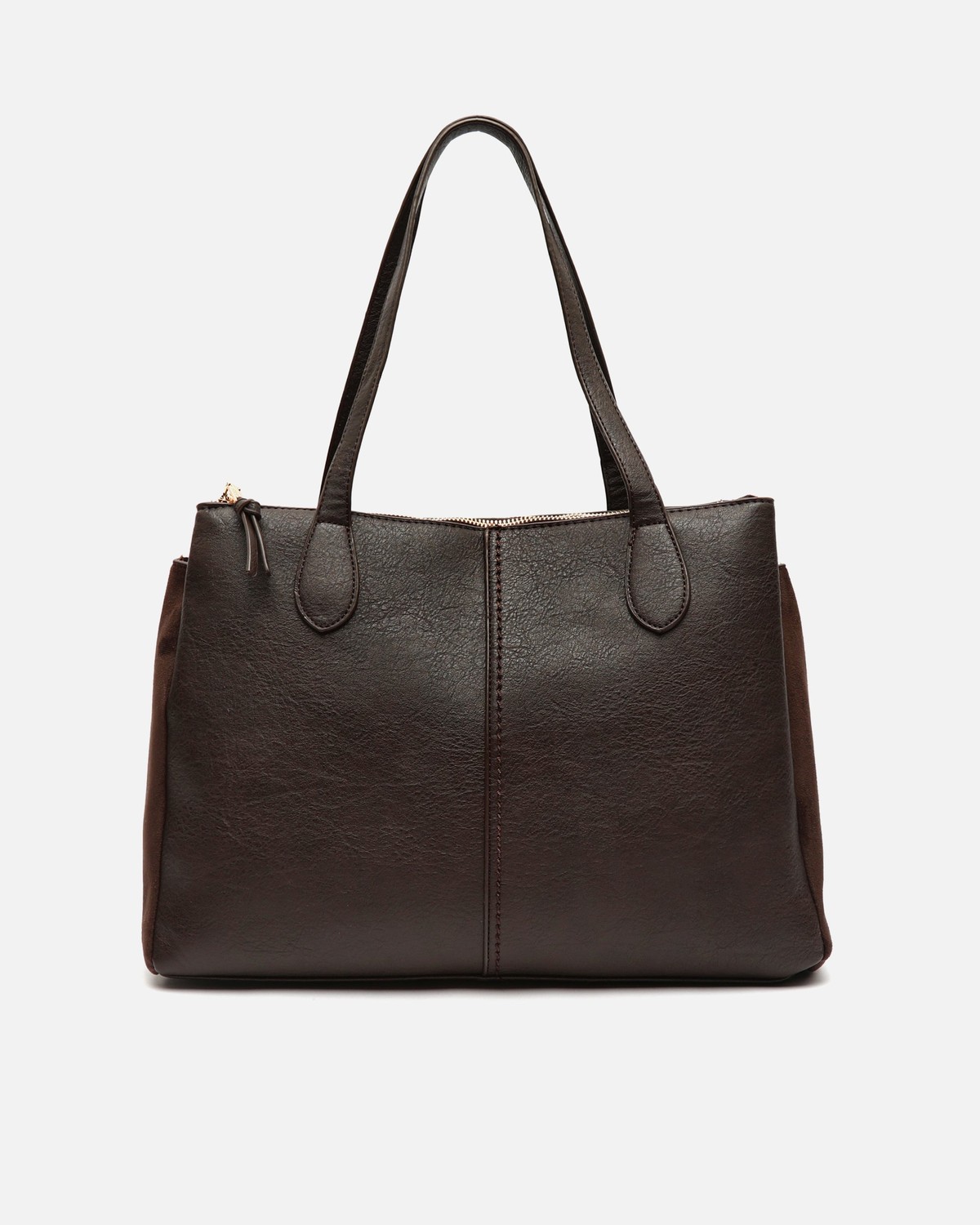 미사코 스웨이드 이펙트 라지 쇼퍼백 Caton-5300473133010 BROWN