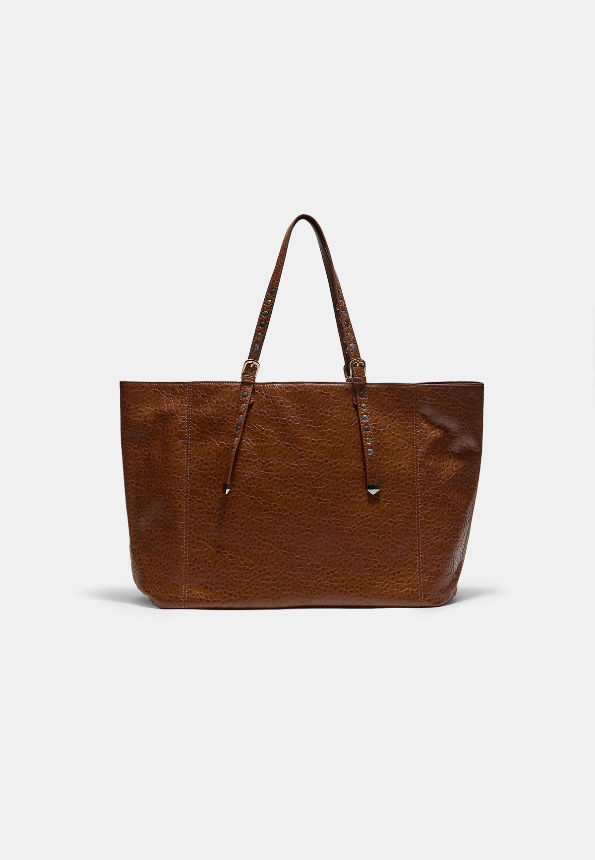 스트라디바리우스 스터드 스트랩 쇼퍼백 3689/211/440 PALE CAMEL