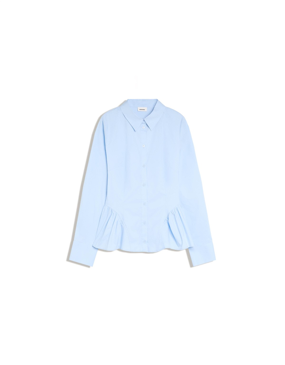 버쉬카 페플럼 헴 긴팔 셔츠 3407/008 LIGHT BLUE