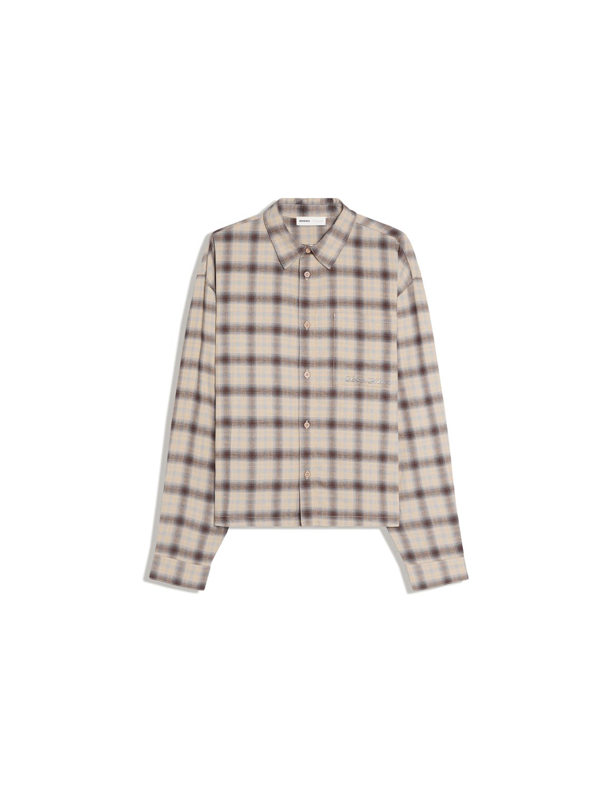 버쉬카 체크 코튼 긴팔 셔츠 3567/335 BROWN
