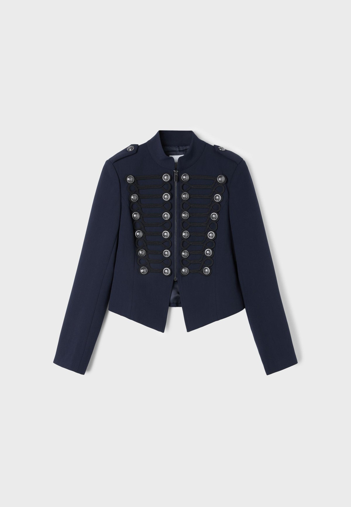 스트라디바리우스 메탈 버튼 장식 크롭 블레이저 5926/235/010 NAVY BLUE