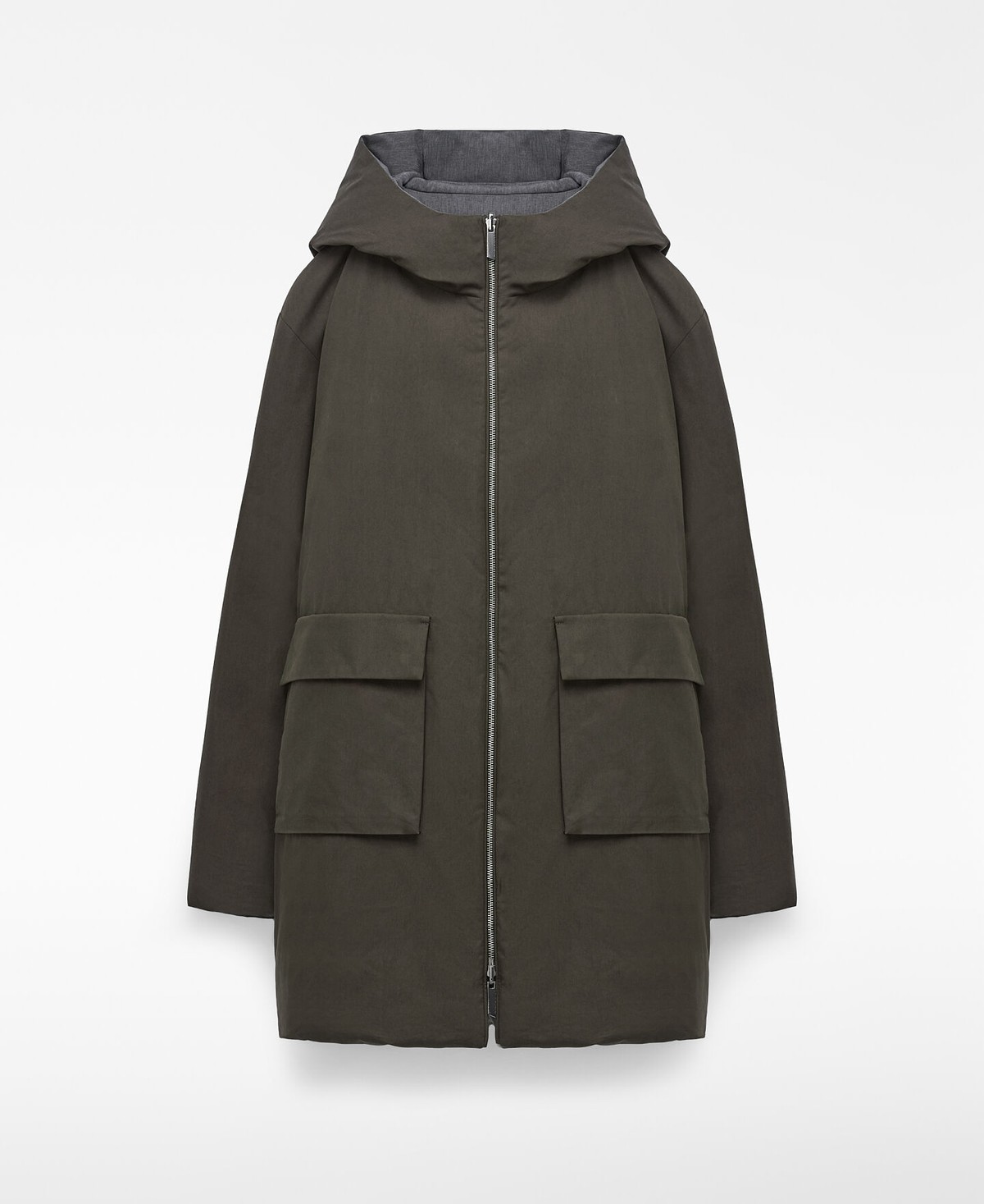 아돌포도밍게즈 리버시블 후드 패딩 코트 138021136162 DARK GREEN