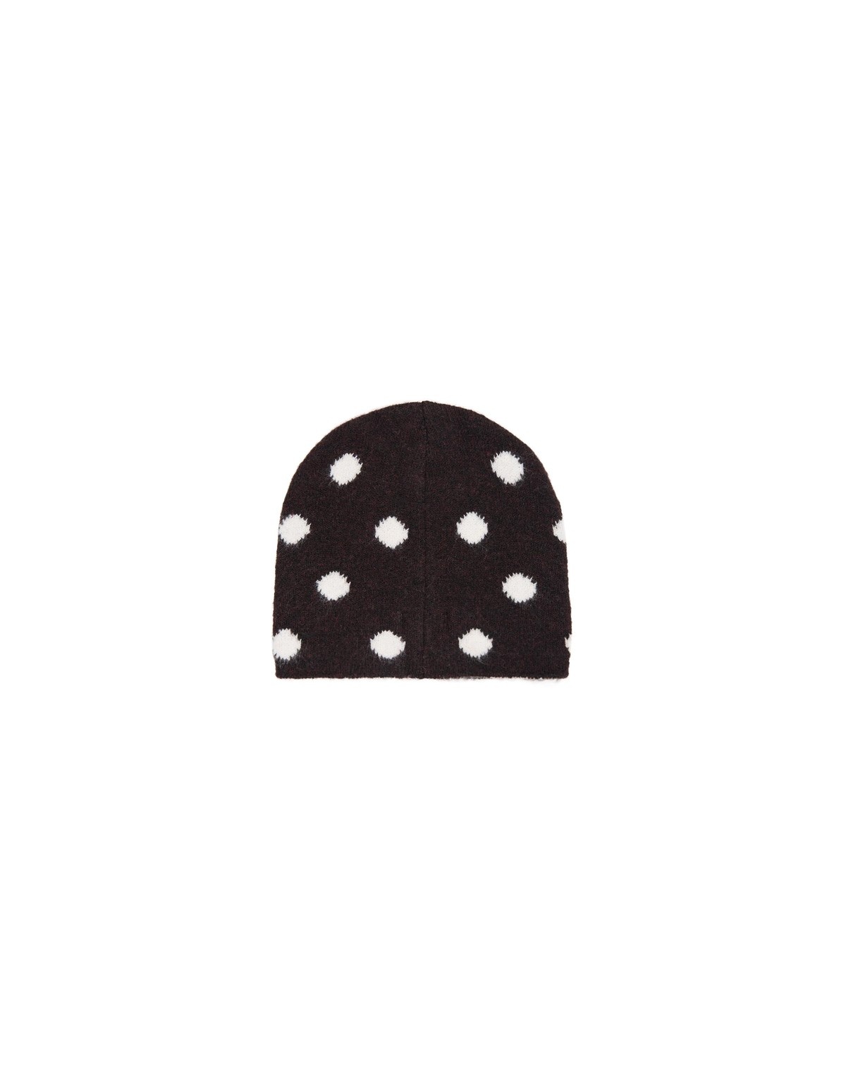 버쉬카 도트 패턴 니트 비니 3120/702 BROWN