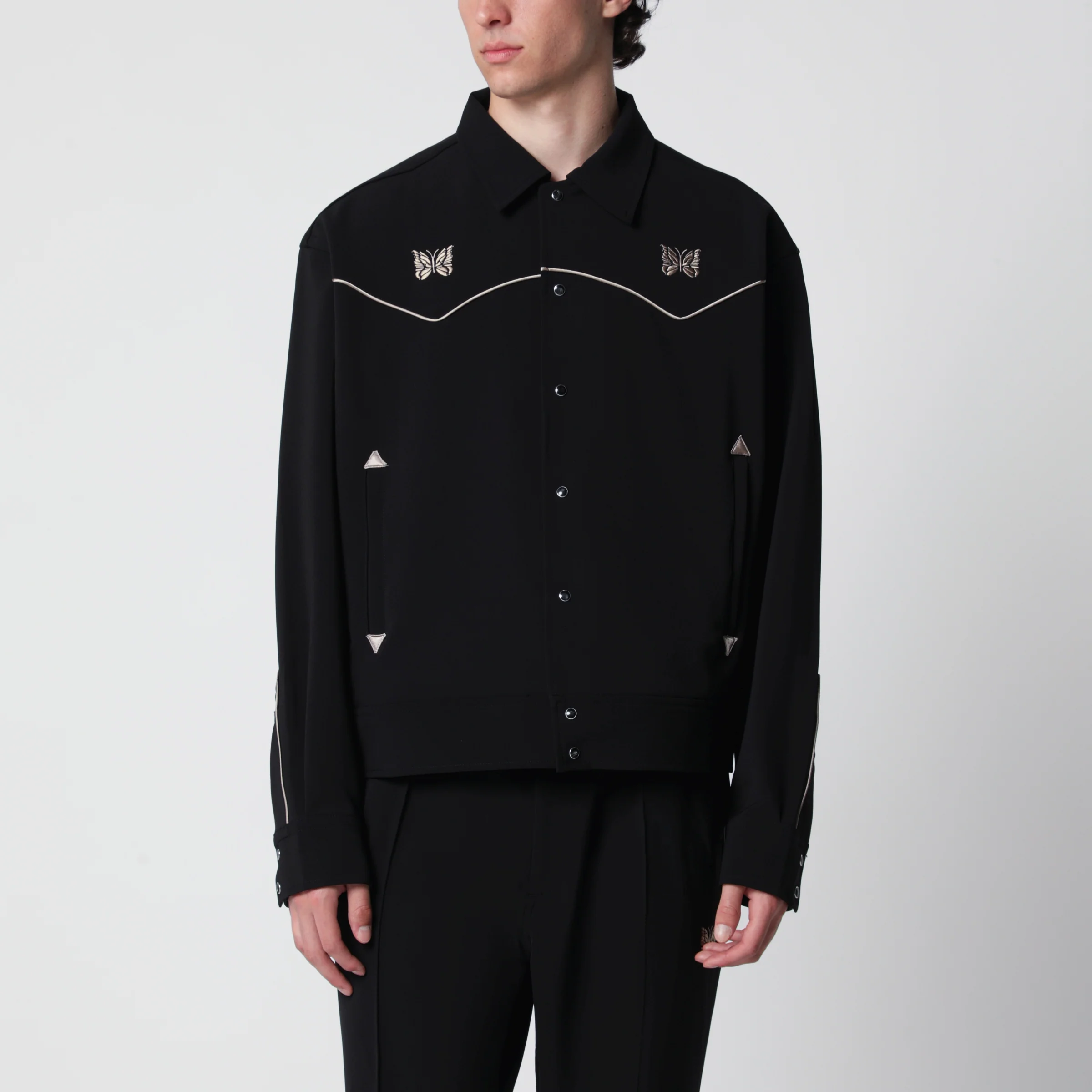 니들스 Piping cowboy stretch Outdoor 스포츠 아우터 남성 블랙 26SS SX223PLBLK