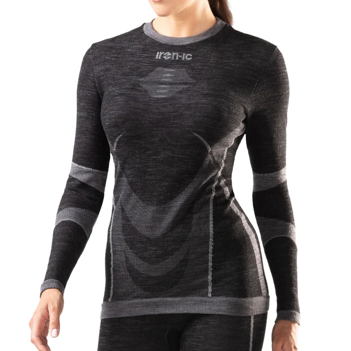 이론 이크 MAGLIA MERINO 70 ULTRA WARM sports bra 이너 여성 블랙 213001GRIGIO