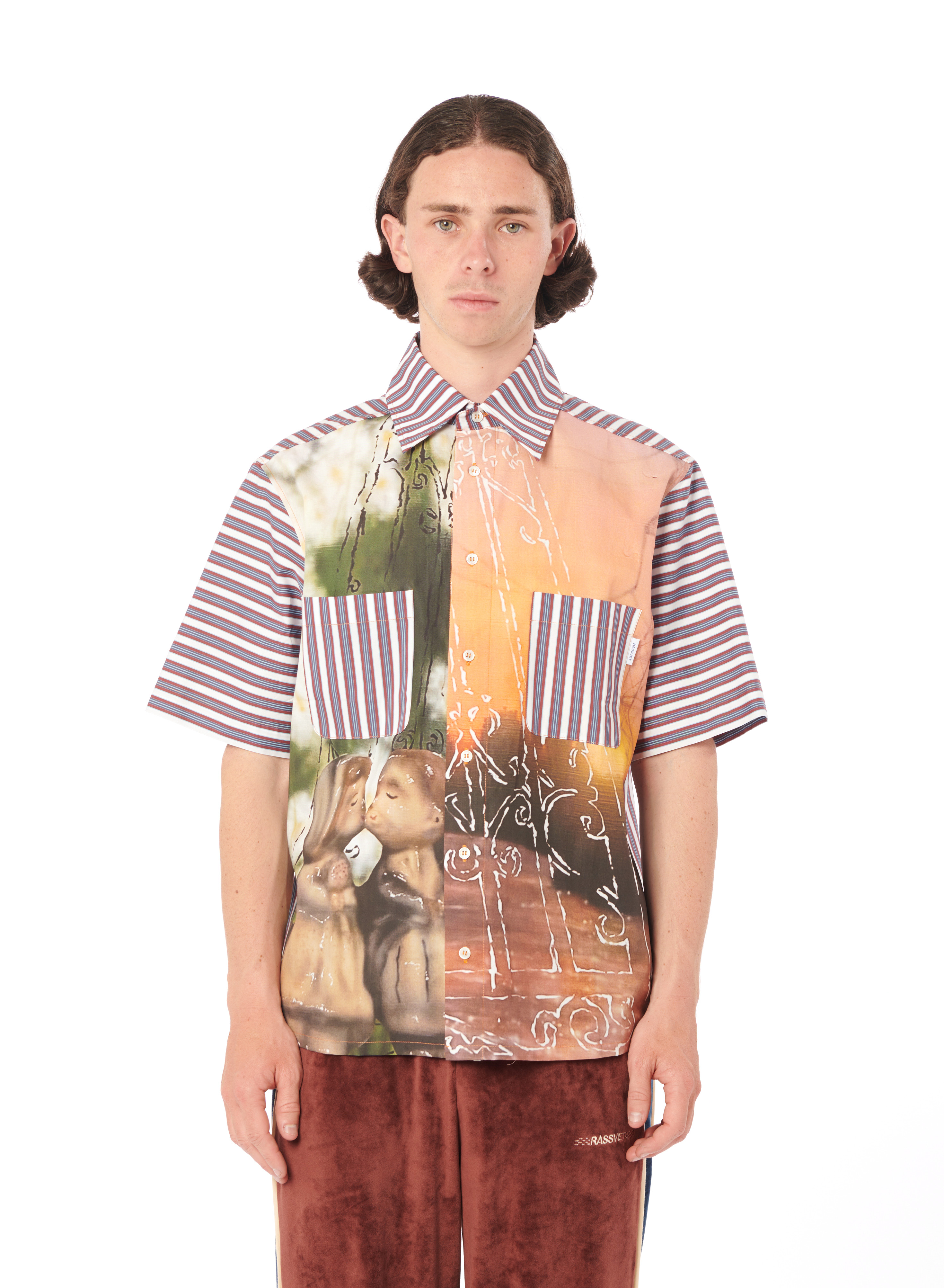 랏스에트 KYLER STRIPED WOVEN 긴팔 셔츠 남성 멀티 24SS PACC14B1011