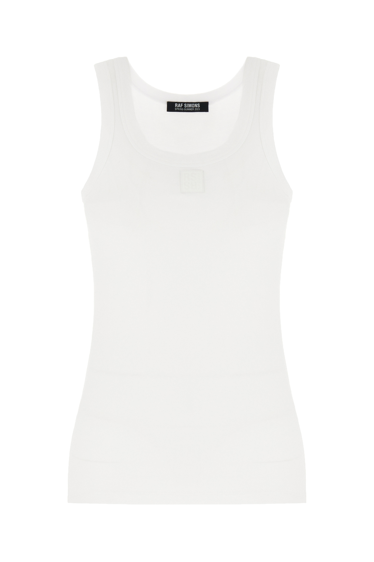 라프 시몬스 top 코튼 티셔츠 여성 화이트 23SS 231W122A0010