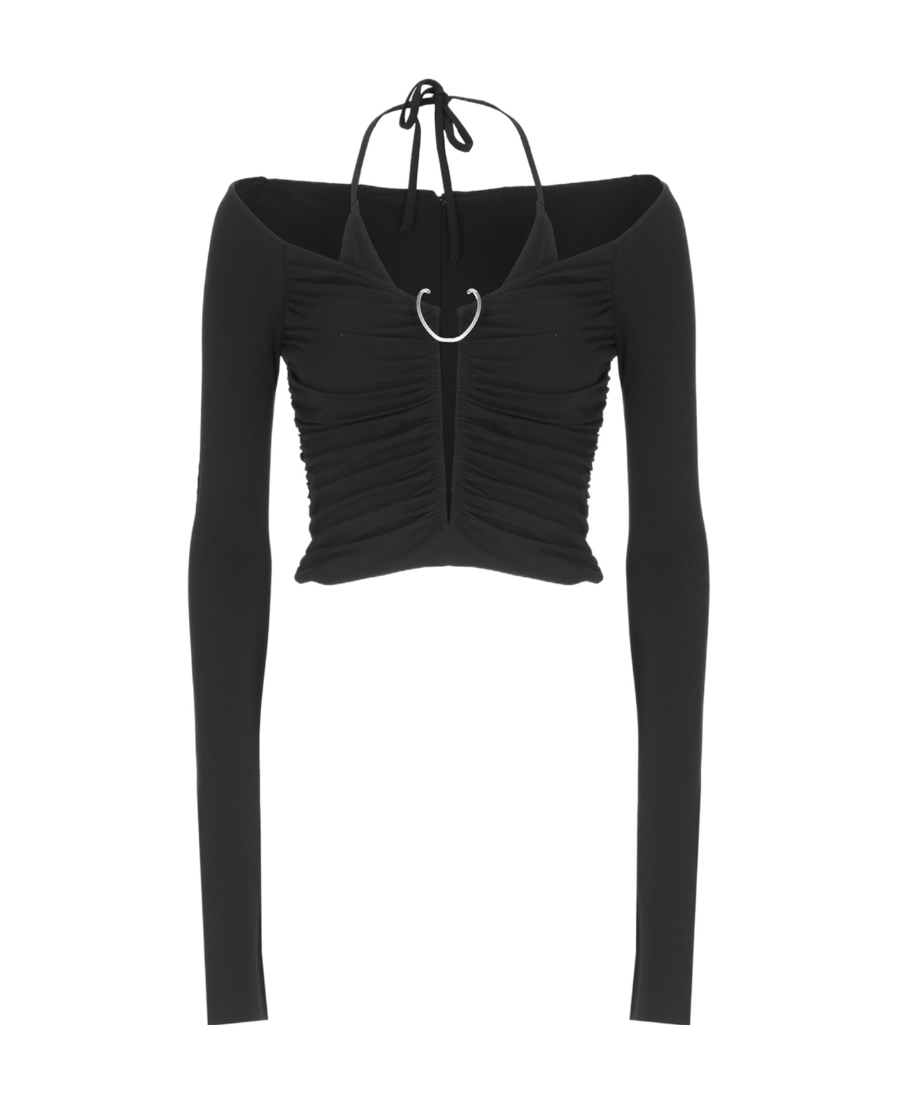 디온 리 Top 티셔츠 여성 블랙 23SS A3590R23BLACK