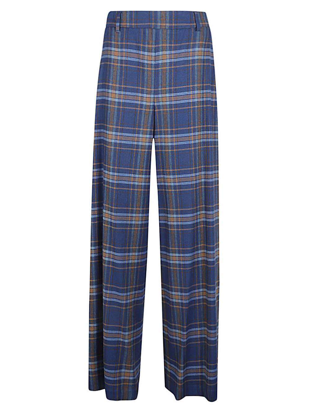 니우 checked casual 와이드 캐주얼 팬츠 여성 블루 23FW AW23208T075ISLA