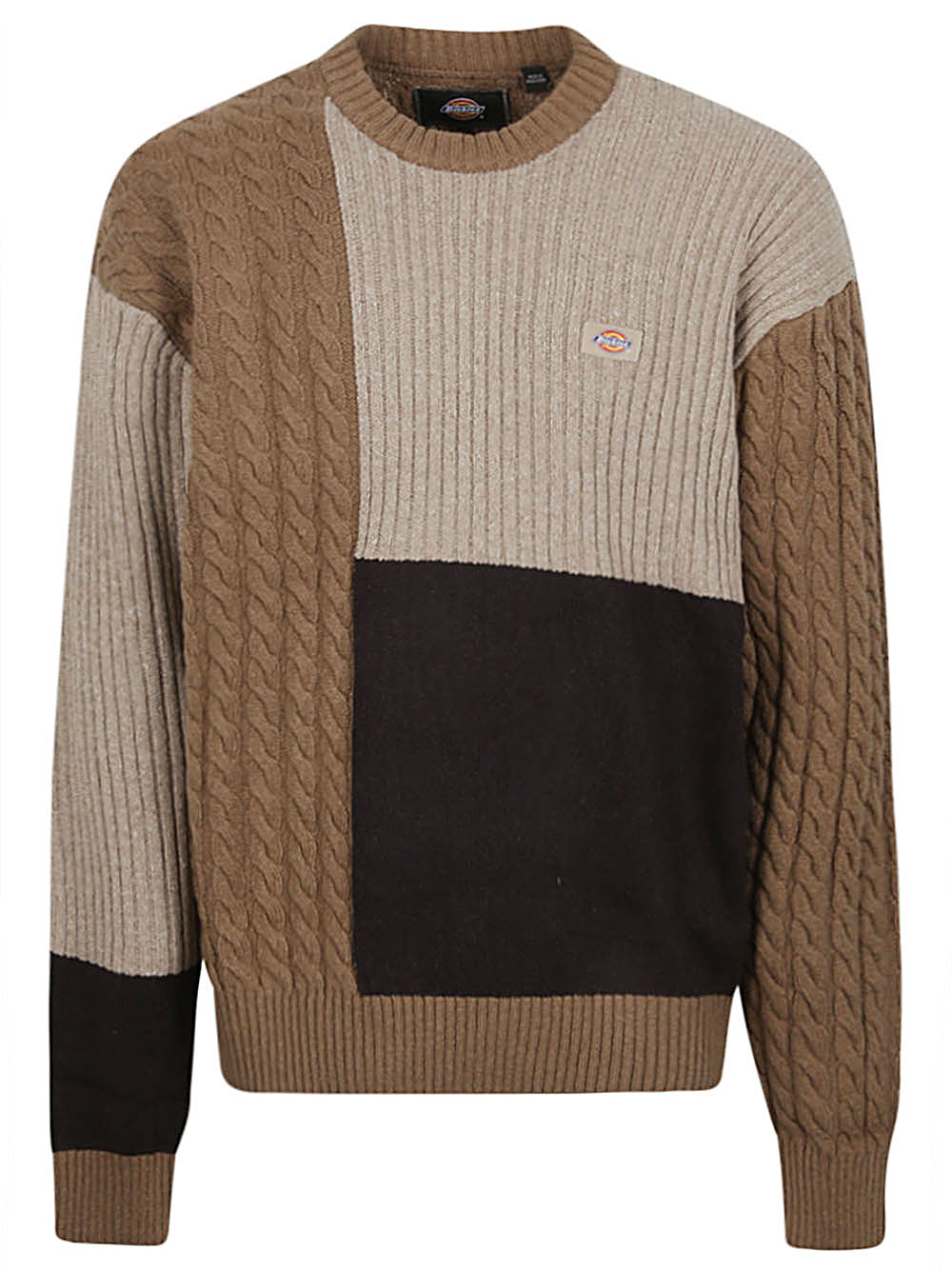 디키즈 Lucas Patchwork knitted 니트 남성 브라운 23FW DK0A4YMIBLK1