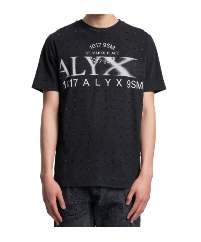 1017 알릭스 9SM 티셔츠 남성 블랙 23FW AAUTS0399FA01BLK0003