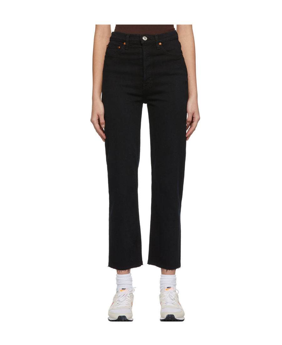 레 도네 진 데님 팬츠 여성 블랙 22SS 1623WUHRSTVJETBLUEBLACK