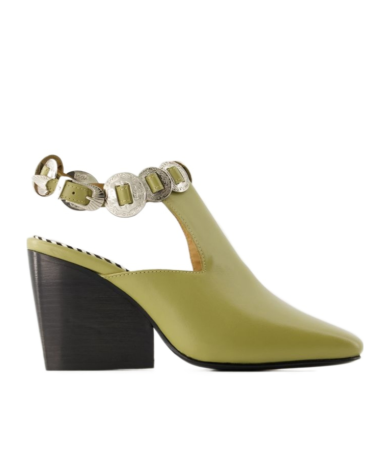 토가 풀라 Aj1308 high heels 앵클 부츠 여성 그린 24SS FTGPW130803409