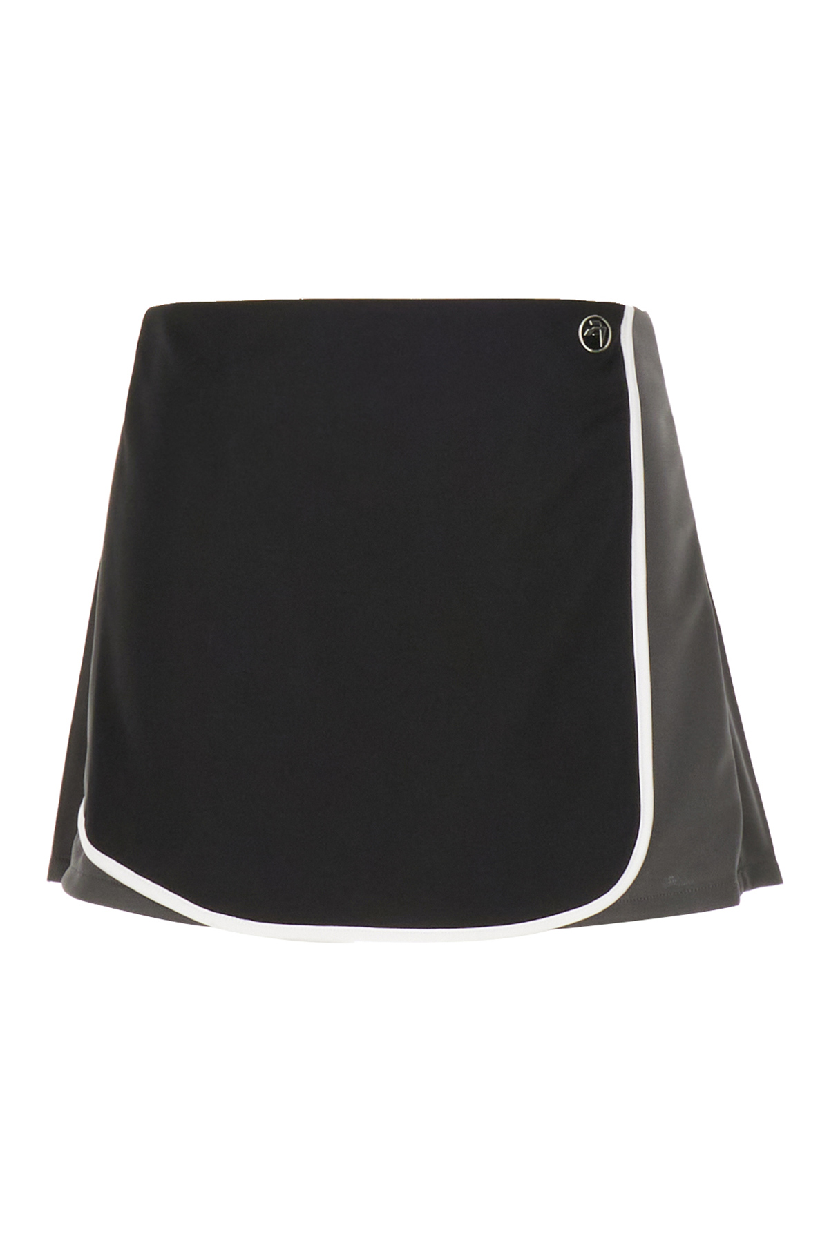 앰부쉬 Two-tone Track miniskirt 미니 스커트 여성 블랙 24SS BWCN001S24JER0011009