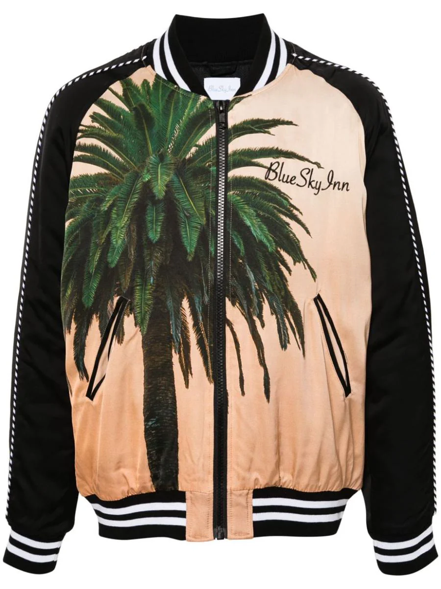 블루 승 인느 Logo varsity 자켓 남성 브라운 24SS BS2304JK024QUEENPALM