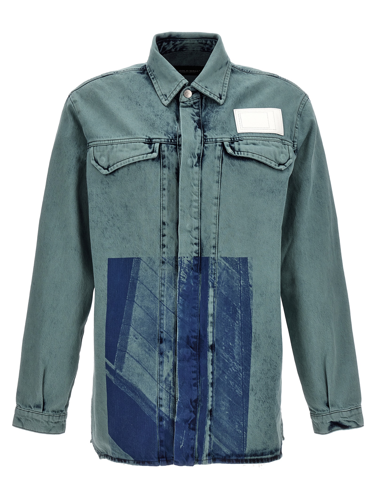 어콜드월 Bleached Overdyed 긴팔 셔츠 남성 블루 24SS ACWMSH136FDTL