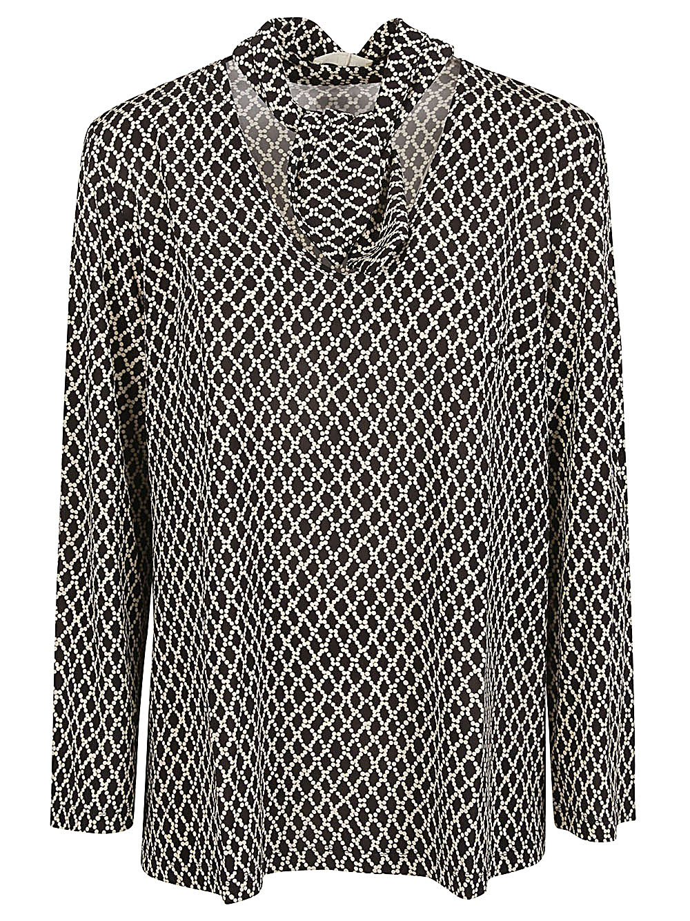 시우 blouse 프린트 블라우스 여성 블랙 24SS 1161MONEY08