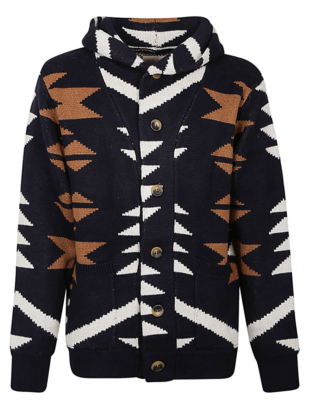 투코 Ethnic knitted 프린트 가디건 남성 블루 23FW UXMALNAVY