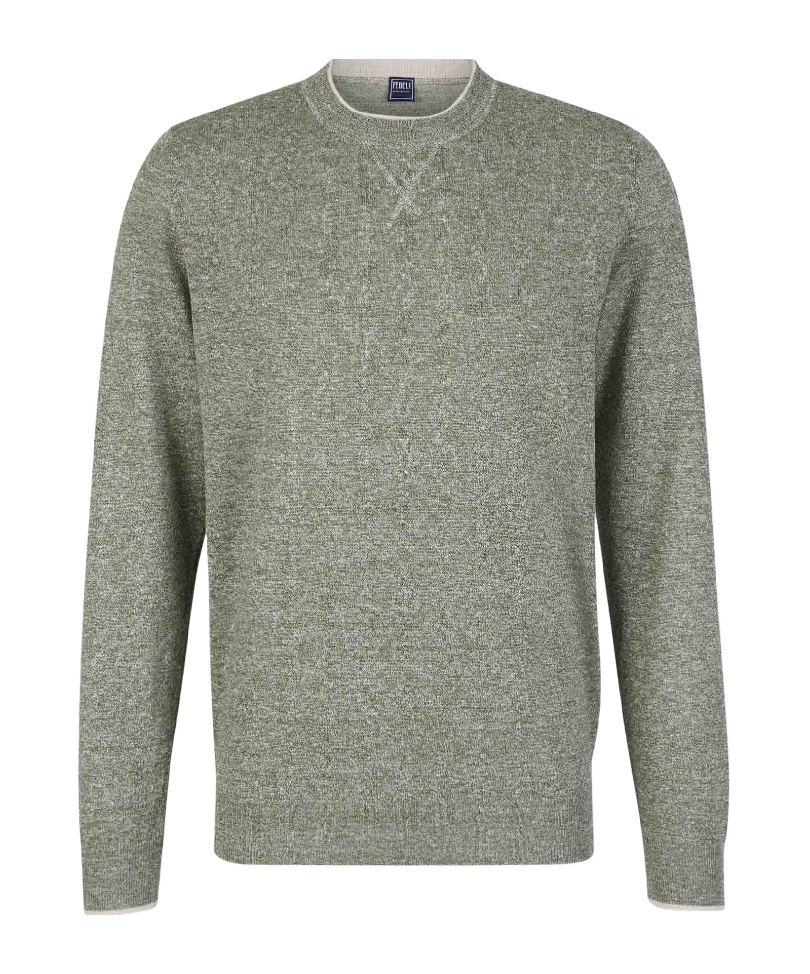 페데리 knitted 코튼 니트 남성 그레이 24SS DAVIDMLIRLANDA7UE057306