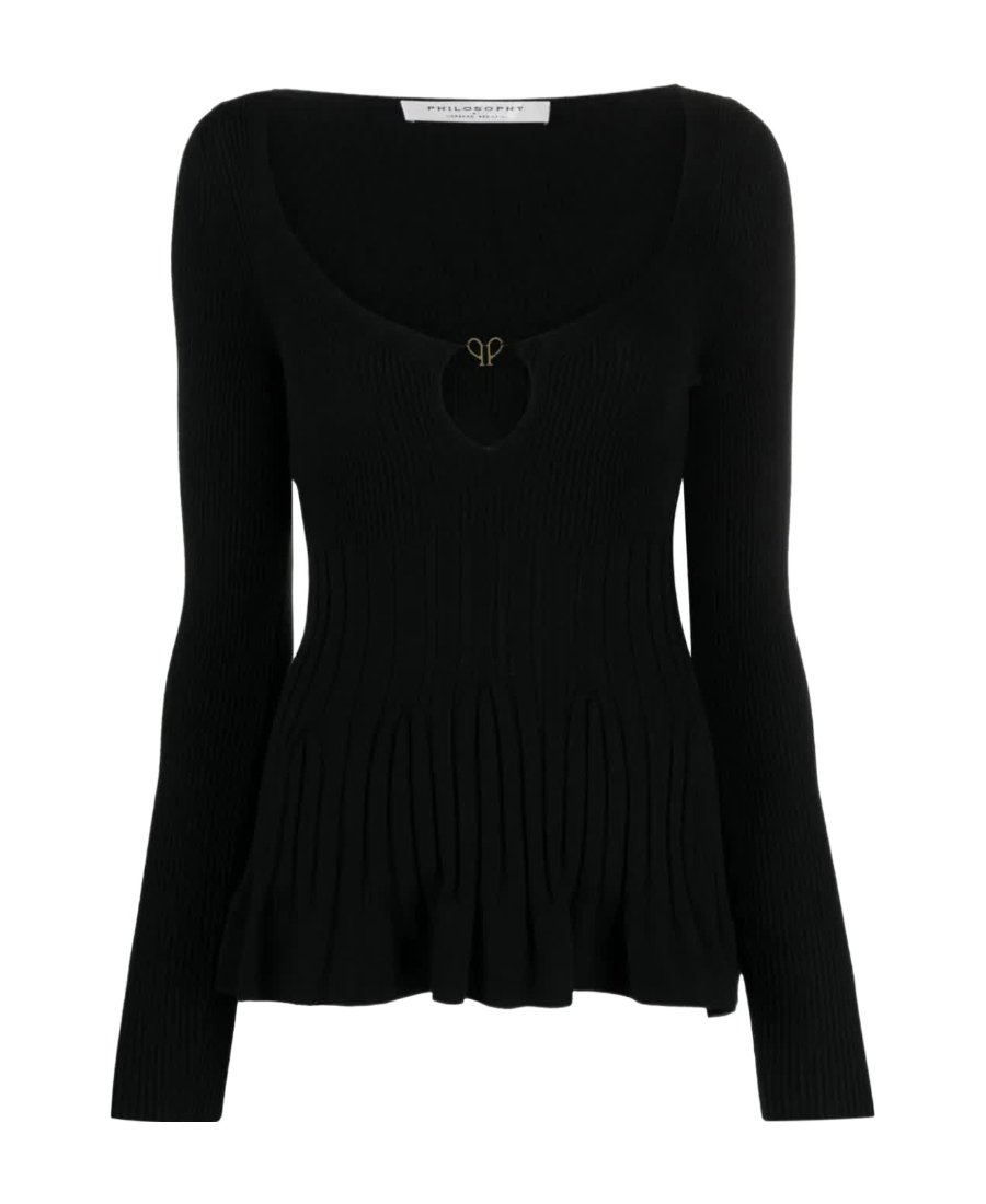필로소피 디 로렌조 세라피니 knitted 니트 여성 블랙 24SS A093207040555