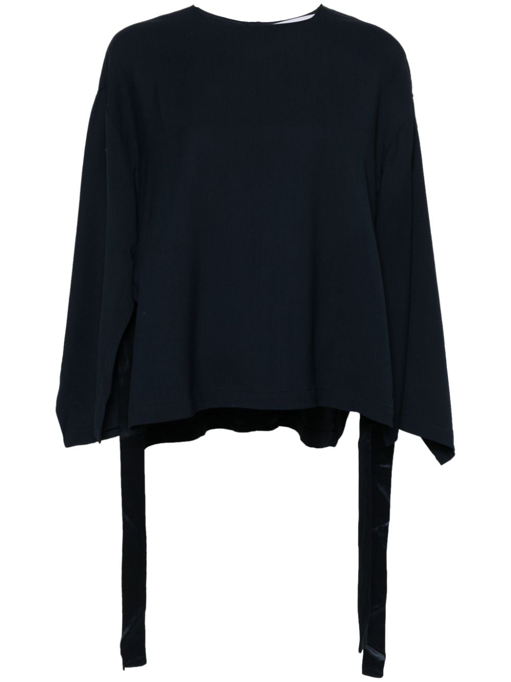 에리카 카발리니 Cady texture blouse 블라우스 여성 블루 24SS P4SR02K69