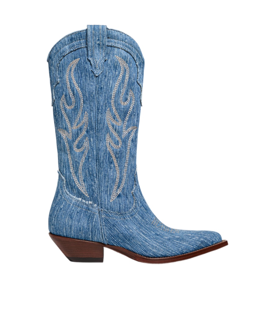소노라 Santa Fe high heels 데님 앵클 부츠 여성 블루 24SS SAN35BLBJEAEE06WLIGHTBLUE