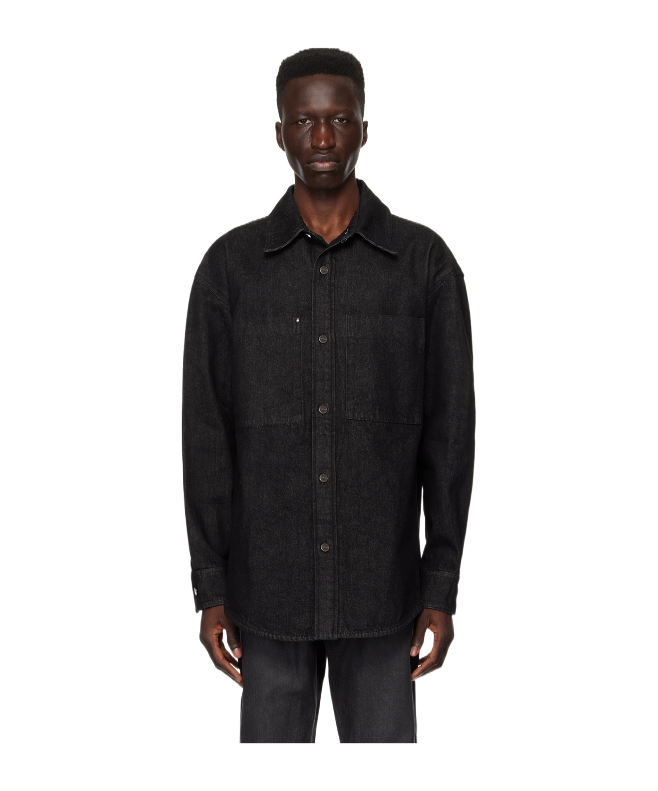 우영미 긴팔 셔츠 남성 블랙 24SS W241SH15862G