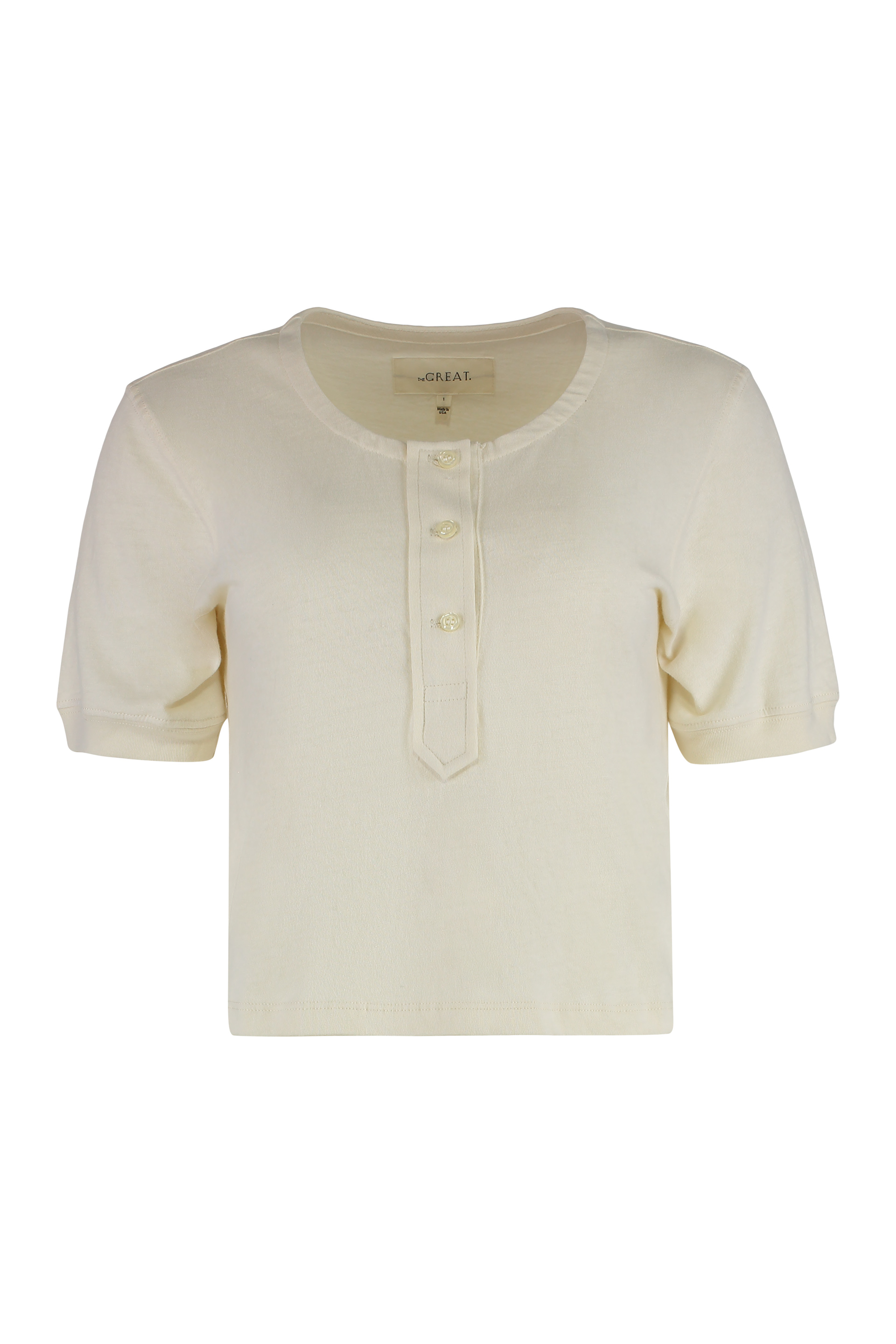 텍리트 코튼 티셔츠 여성 화이트 23FW T1163811NATUR