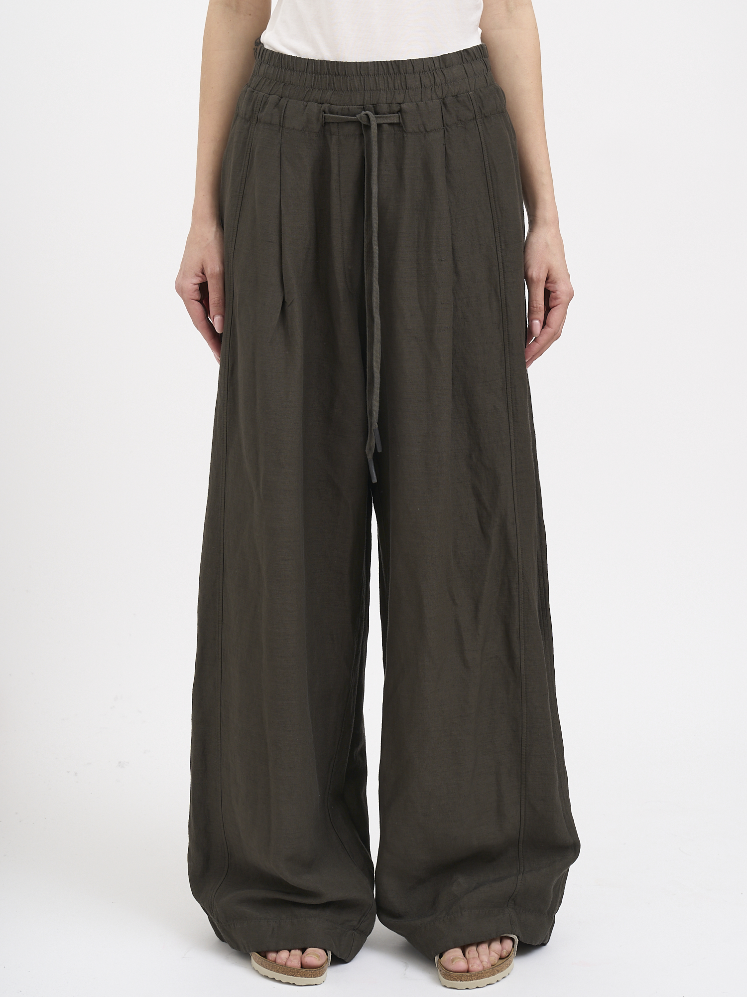 안드레아 아아콥 YA casual 캐주얼 팬츠 여성 브라운 26SS N26WSFT75COTTONLINEN01BROWN
