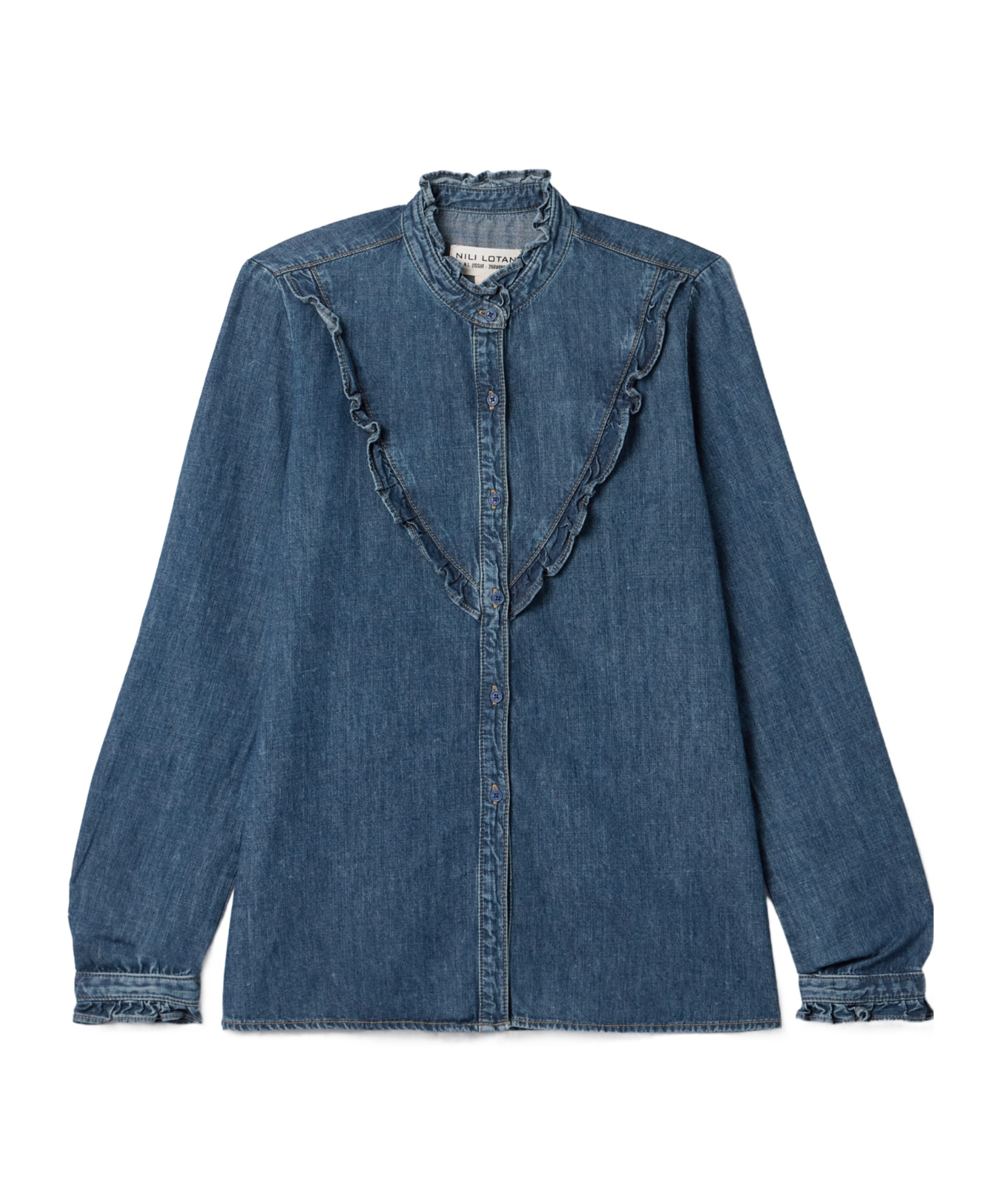 니리 로탄 셔츠 여성 블루 25FW 10688W46CLWDARKDENIM