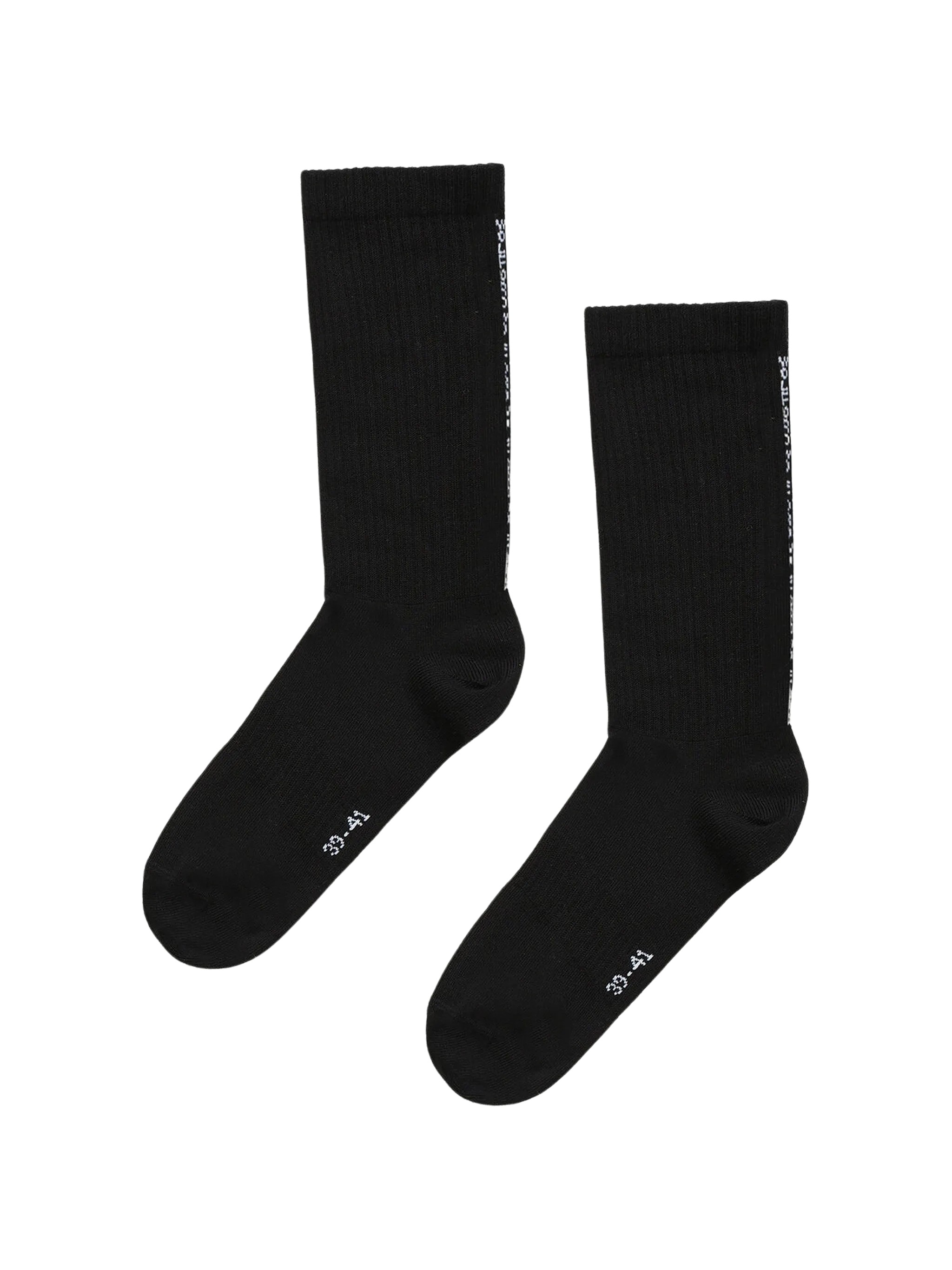 올폴드 BACKSEAM LOGO SOCKS 양말 여성 블랙 26FW 418189330